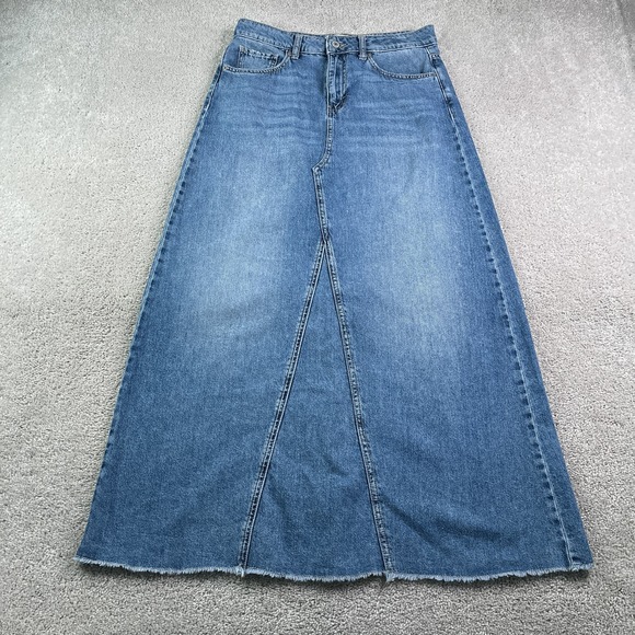 Lucky Brand Dresses & Skirts - Lucky Brand Maxi Skirt Womens 6 28 Blue Jean Denim Medium Wash Cotton 5-Pocket